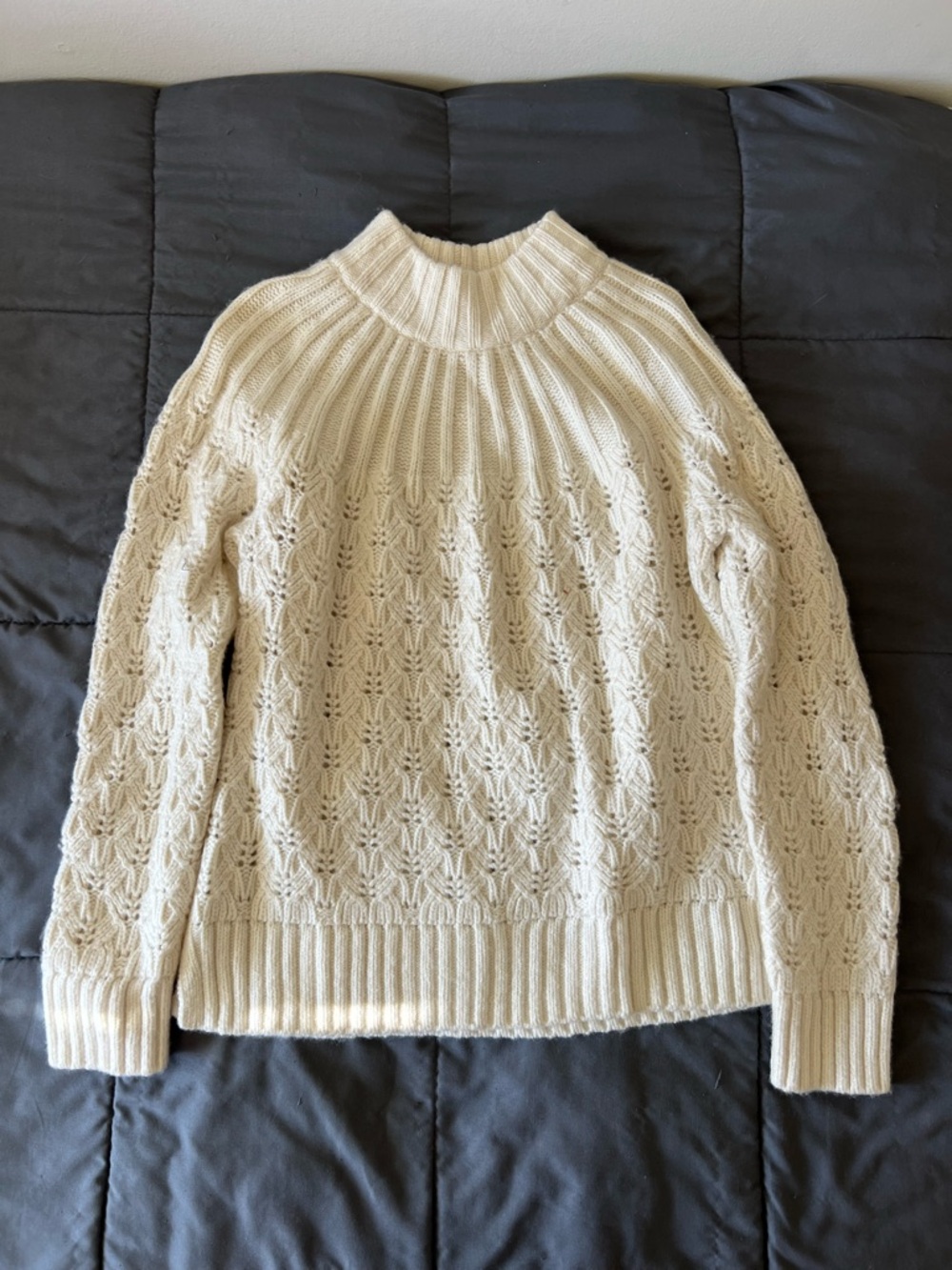 Madewell Pointelle Cream White knit Sweater